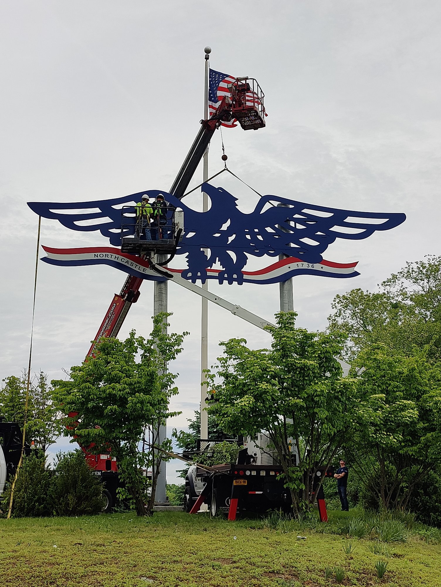 North Castle Eagle being restored